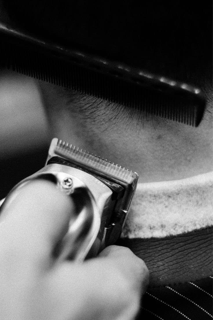 Clippers tidying a neckline