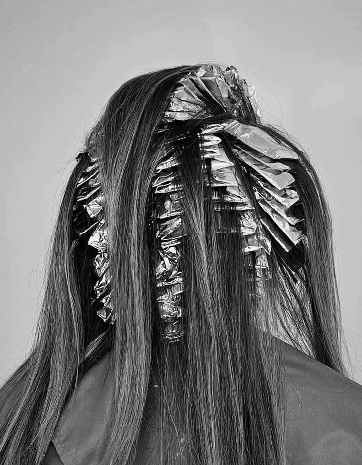A full head of highlight foils